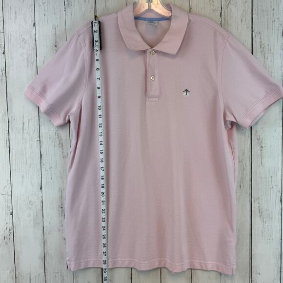Brooks Brothers Pink Golden Fleece Slim Fit Performance Polo Shirt Size Large - Picture 14 of 16